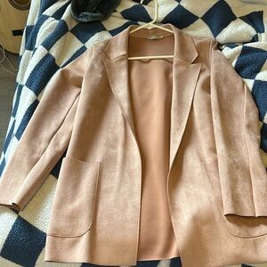 Zara pink suede jacket